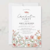 Botanische perforatie Floral Gradual Party Invitat Kaart (Voorkant)
