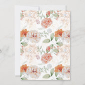 Botanische perforatie Floral Gradual Party Invitat Kaart (Achterkant)