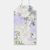 Botanische Periwinkle Vrijgezellenfeest Favor Cadeaulabel (Achterkant)