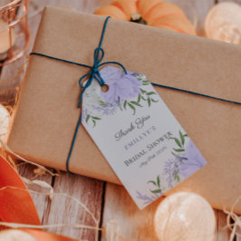 Botanische Periwinkle Vrijgezellenfeest Favor Cadeaulabel