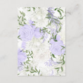 Botanische Periwinkle Waterverf Bruiloft Informatiekaartje (Achterkant)
