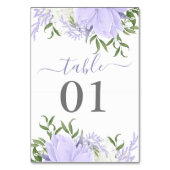 Botanische Periwinkle Waterverf Bruiloft Kaart (Voorkant)