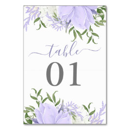 Botanische Periwinkle Waterverf Bruiloft Kaart