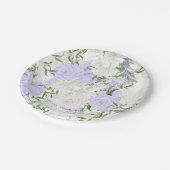 Botanische Periwinkle Waterverf Bruiloft Papieren Bordje (Gekanteld)