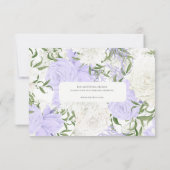 Botanische Periwinkle Waterverf Bruiloft Save The Date (Achterkant)