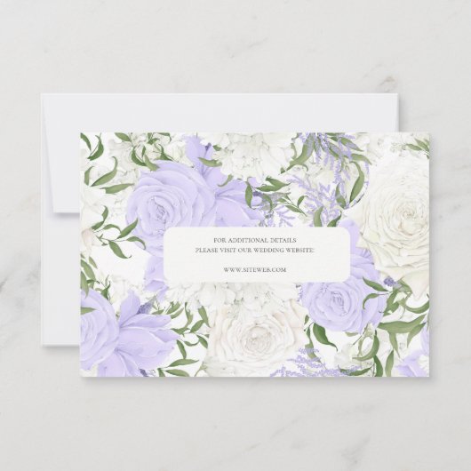 Botanische Periwinkle Waterverf Bruiloft Save The Date (Achterkant)