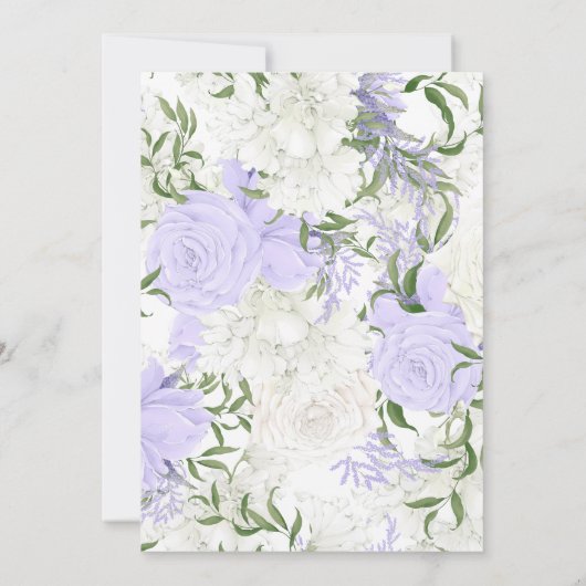 Botanische Periwinkle Waterverf Vrijgezellenfeest Kaart (Achterkant)