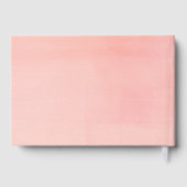 Botanische Perzik Waterverf Bloem Bruidsdouche Gastenboek (Achterkant)