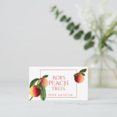 Botanische perziken op wit Visitekaartje (Staand voorkant)