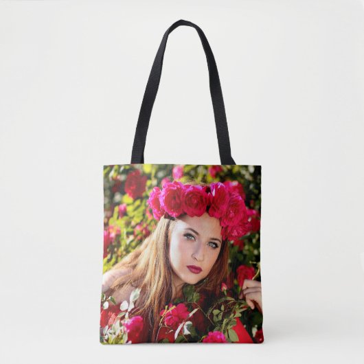 Botanische Petal Spring Rood Roze Bloemen Dame Tote Bag (Voorkant)
