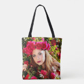 Botanische Petal Spring Rood Roze Bloemen Dame Tote Bag (Achterkant)