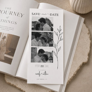 Botanische Photo Booth Save the Date Huwelijkskaar