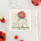  botanische pioen 70ste verjaardagsfeest PPN Servet (Insitu)