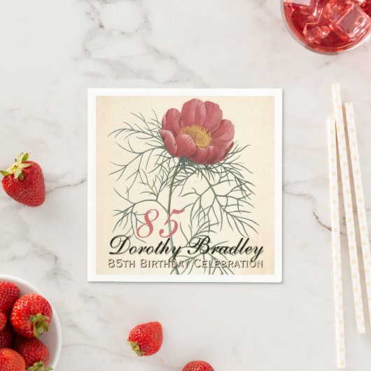  botanische pioen 85e verjaardagsfeest PN Servetten (Insitu)