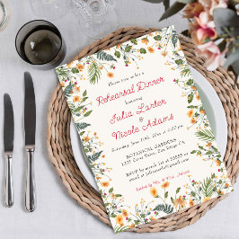 Botanische Pioen Bloemen Proef Dinner Kaart