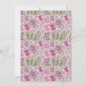 Botanische Pioen Eucalyptus Meisje Baby shower Kaart (Achterkant)