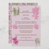 Botanische Pioen Eucalyptus Meisje Baby shower Kaart (Voorkant / Achterkant)