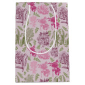 Botanische Pioen Eucalyptus Meisje Baby shower Medium Cadeauzakje (Voorkant)