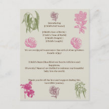 Botanische Pioen Eucalyptus Meisje Geboorte Aankon