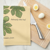 Botanische Plaat Vijg Ficus Carica Theedoek (Quarter Fold)