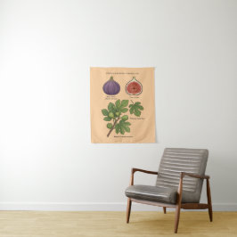 Botanische Plaat Vijg Ficus Carica Wandkleed