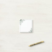 Botanische plaknotities afdrukbaar | Elegante bloe Post-it® Notes (Op bureau)