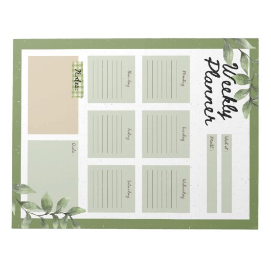 Botanische Planner Notitieblok (Voorkant)