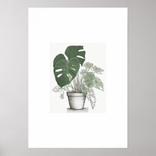 Botanische Plant Ouder Poster voor Binnen Tuin En