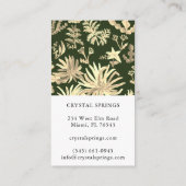 Botanische Planten met landschapsarchitectuur Visitekaartje (Achterkant)