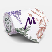 Botanische Planten  vibes personaliseren Initiaal Stropdas (Opgerold)