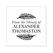 Botanische plantentak #1 bibliotheek boeknaam  zelfinktende stempel (Design)