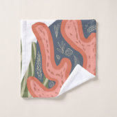 Botanische platenkunst van organisch koraalrif bad handdoek (Wasdoekje)