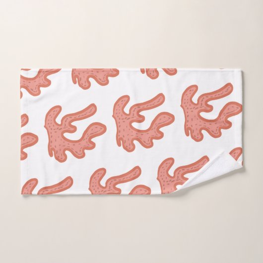 Botanische platenkunst van organisch koraalrif bad handdoek (Handdoek)