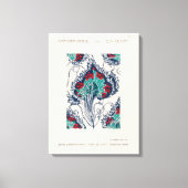 Botanische pochoirpatroon in Art Nouveau Canvas Afdruk (Voorkant)
