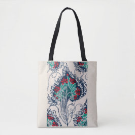 Botanische pochoirpatroon in Art Nouveau Tote Bag