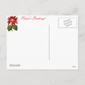Botanische poinsettia-Briefkaart Feestdagenkaart (Achterkant)