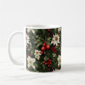 Botanische poinsettia kerstpatroon koffiemok (Links)