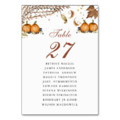 Botanische pompoen rustieke herfst bruiloft gastna kaart (Voorkant)