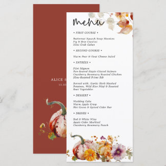 Botanische Pompoenen Verliefd Bruiloft Menu