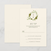 Botanische poot met bladeren en artichokes RSVP (Voorkant / Achterkant)