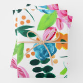 Botanische Pop inpakpapier vellen (In situ)