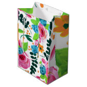 Botanische Pop medium geschenktas Medium Cadeauzakje (Voorkant Gekanteld)