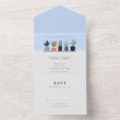 Botanische pottenbakken huis plant all in one uitnodiging (Binnen)