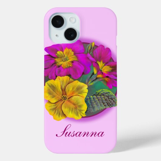 Botanische primula beeldende kunst Case-Mate iPhone case (Achterkant)