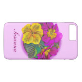 Botanische primula fijne kunsthonne Case-Mate iPhone case (Achterkant (Horizontaal))