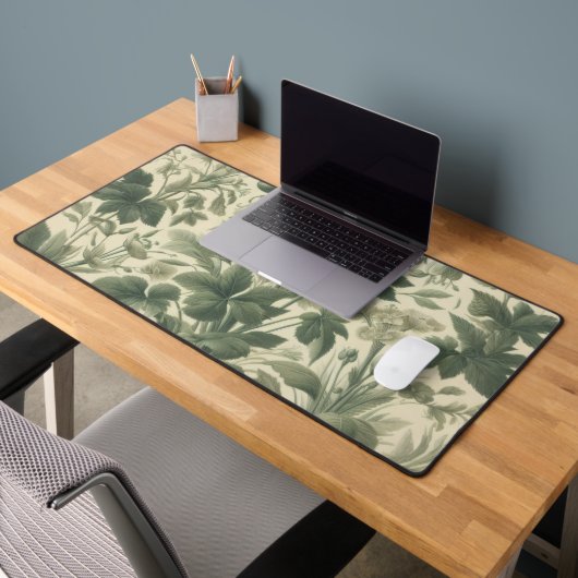  botanische print in groene tinten bureaumat (Kantoor 2)