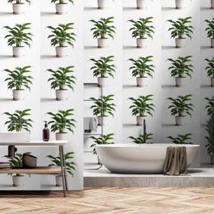 Botanische Print Potten Plant Prachtig groen Behang