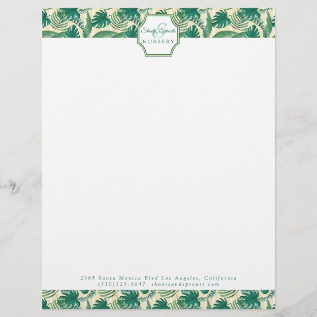 Botanische printpapier, tuinbouw briefhoofd (Voorkant)