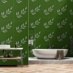 Botanische Prints Bladpatroon Bos Groen Elegant Behang