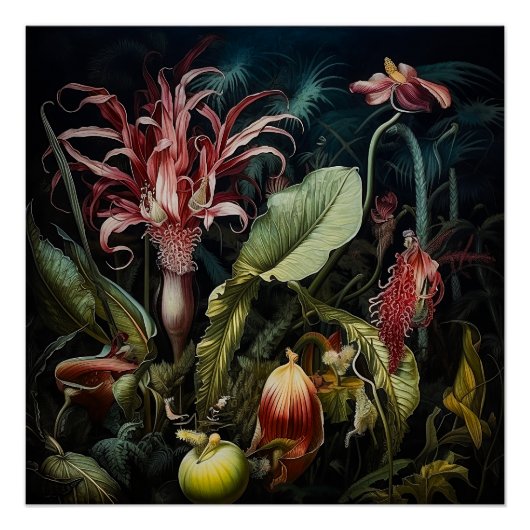 Botanische producten in een Oerwoud Perfect Poster (Voorkant)